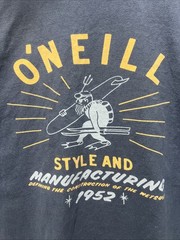 O’Neill Tshirt Mens X Large standard fit Graphic Tee Grey Yellow Ski Surf