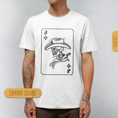 Outlaw Skeleton Playing Card Comfort Tee Poker Game
