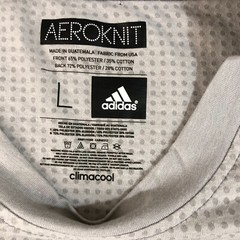 Adidas Shirt Mens Large Gray Logo Train Crew Neck Sportswear Climacool Aeroknit
