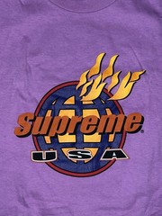 Supreme Men’s 2017 Winter/Fall collection Fire Logo Tee Purple Size Extra Large