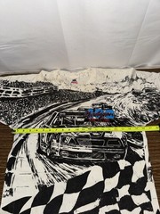 Vintage NASCAR Winston Cup 1991 Michigan Black & White All Over Print T-Shirt