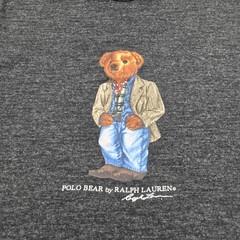 Polo Ralph Lauren Shirt Mens Large Grey Polo Bear Logo Graphic T-Shirt Casual