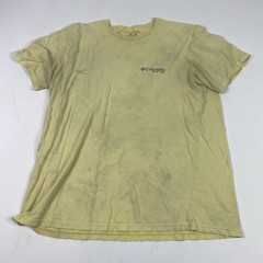Columbia PFG Shirt Mens 2XL Yellow Performance Fishing Gear Short Sleeve Graphic