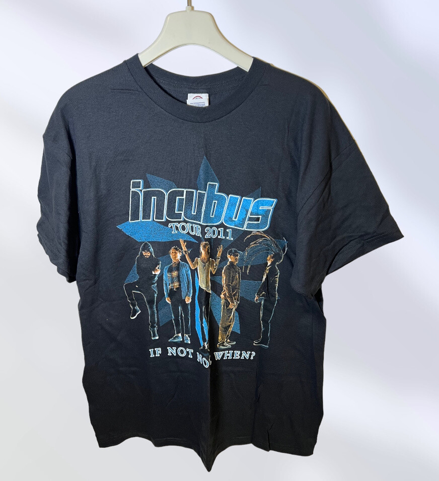 2011 INCUBUS CONCERT T SHIRT BLACK BLUE IF NOT NOW WHEN TOUR BAND TEE MENS L