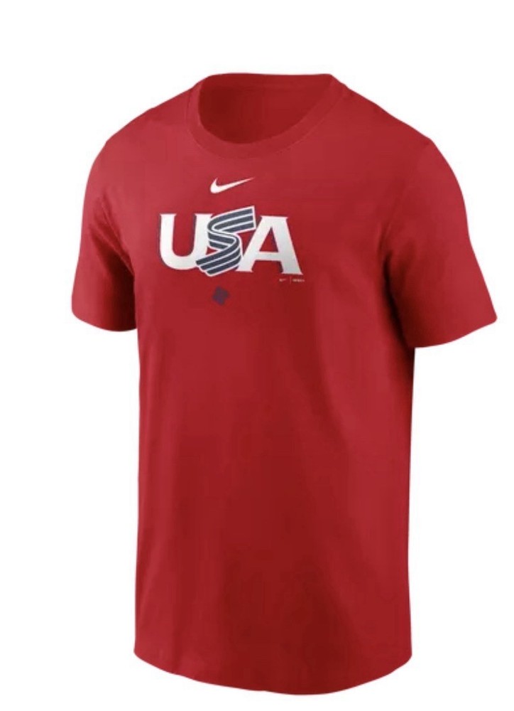 Nike USA World Baseball Classic Wordmark T-Shirt Size Medium