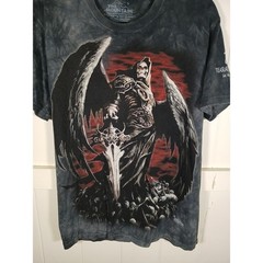 The Mountain Death Wish Grim Reaper Skulbone Tie Dye Shirt Tee Small Abrar Ajmal