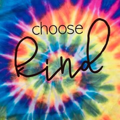 Tie Dye Men’s Medium T-Shirt Choose Kind Shirt Swirl Spiral Colorful Rainbow