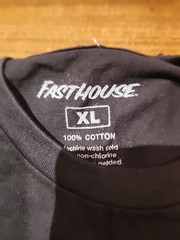 NEW W/ Tags Mens Fasthouse MTB MotoCross Double Sided T-Shirt Black Sz XL