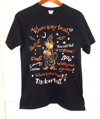VTG Single Stitch Halloween Teddy Bear Witch T-Shirt Size L Trick or Treat