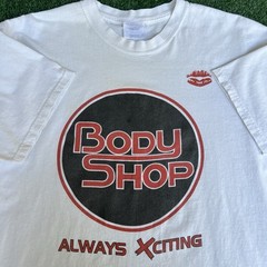 VTG 90s Y2K Men’s The Body Shop Strip Club “Always Xciting” White T-Shrit Large