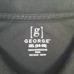 George Black Basic Polo Shirt Men’s Size 3XL Short Sleeve Classic Casual