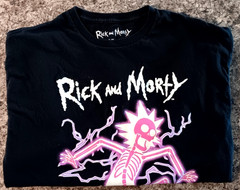 RICK AND MORTY Ripple Junction Adult Swim T-SHIRT Men’s XL Electric Skeleton