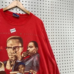 Vintage Black Heritage Legendary Hero’s Shirt Mens 3XL Red Ali Malcom X King