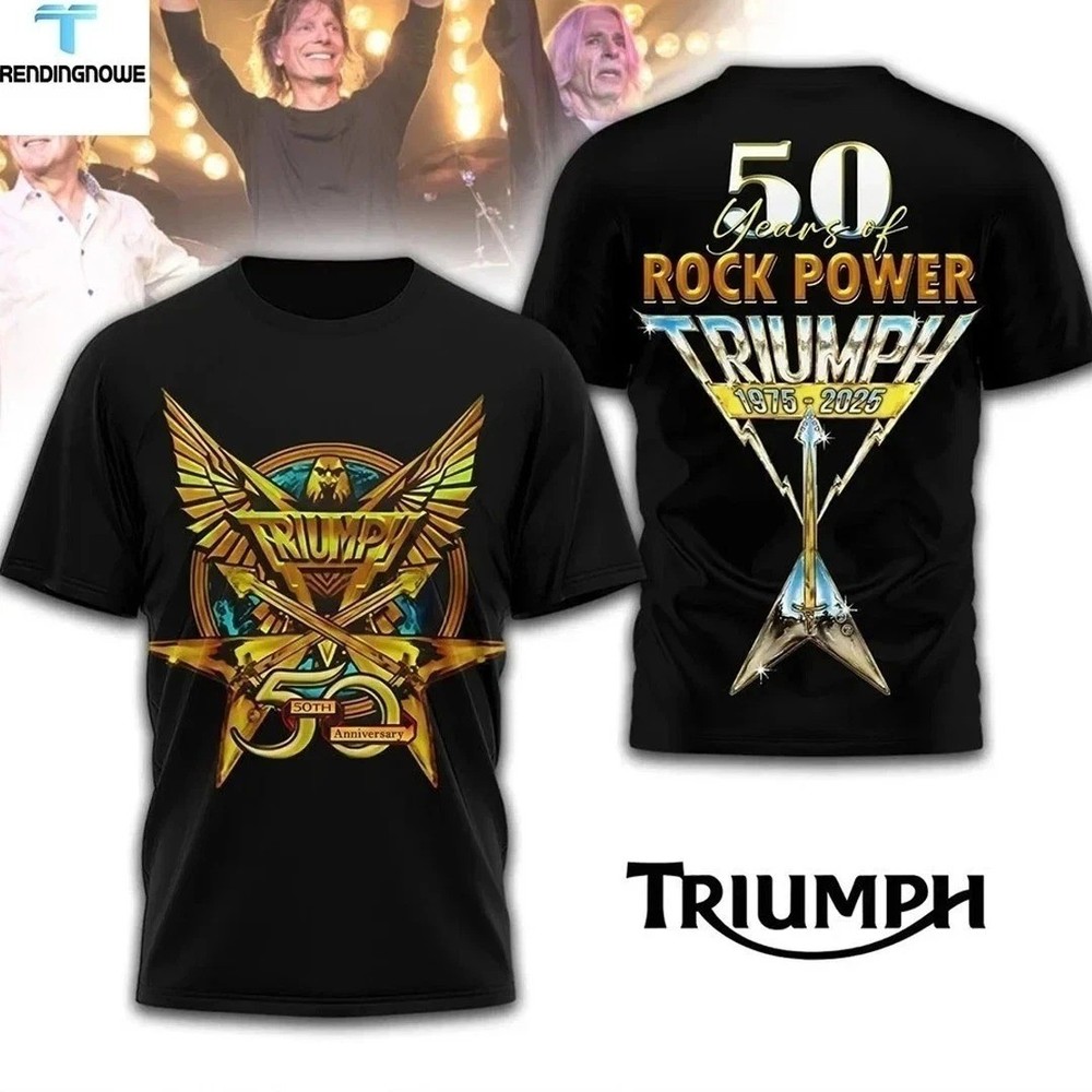 Triumph 50Th Anniversary Rock Band 3D SHIRT