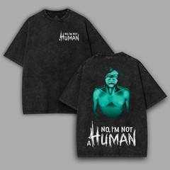 No I’m not a Human horror Game Double Printed Vintage Tee Unisex