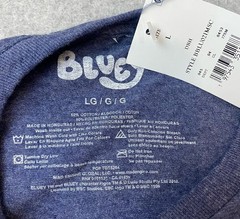 Bluey Family T-Shirt -Chilli Bandit Bingo Bluey White Logo Adult Large
