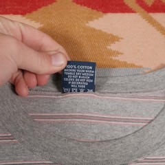 Vintage Otto Men’s XL Gray Single Stitch 90s Grunge Skate T-Shirt Blank Stripe