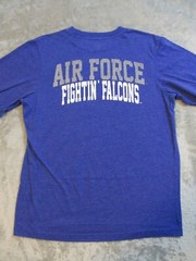 Air Force Shirt Mens Medium Blue Fighting Falcons Military Long Sleeve Retired