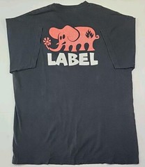 Vintage Black Label Skateboards Mullet Logo T-Shirt, Size (XL), 23×31″, Black