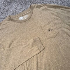 Drake Waterfowl Long Sleeve Pocket T-Shirt Men Circle Mallard Graphic Tan XL NEW