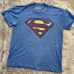 Vintage Old Navy Collectabilitees Mens M Superman Logo Blue Short Sleeve Tee
