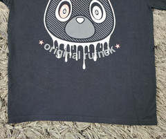 Original Rufnek T-Shirt Mens Large Black Graphic Dripping Bear Short Sleeve Logo