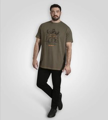 D555 Duke Big Mens T-Shirt Gorilla Playing Drums Print Plus Size 2XL-10XL 601804