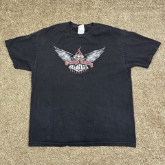 Vintage Y2K Orange County Chopper Flames T-shirt Size XL OCC Biker Motorcycle