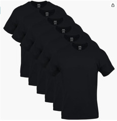 Gildan Men’s Crew T-Shirts, Multipack, Style G1100, Black 100% Cotton Size XX-L