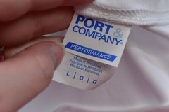 3 Port & Company Performance Blank Plain White Short Sleeve T-Shirts Mens Large