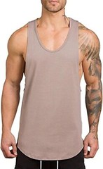Men’s Gym Tank Top Sleeveless Muscle Shirt Workout Stringer Cut Off Bodybuilding