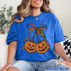 Pumpkin Cherries Autumn Girly Shirt, Halloween Pumpkin Shirt, Fall Theme, 203650