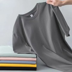 100% Pure Cotton Round Neck Short Sleeved T-shirt for Men and Women’s New Summer