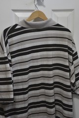 Lacoste Striped Polo Shirt Gray Black White Size 2XL LSC082