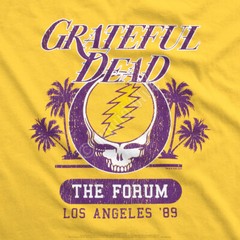 GRATEFUL DEAD-THE FABULOUS FORUM 1989-GOLD T-SHIRT S-M-L-XL-XXL Garcia
