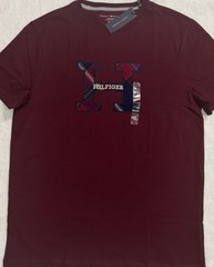 Tommy Hilfiger Men Short Sleeve T-Shirt Wine Color Size M $28.50