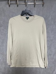 J Crew Shirt Men XL Beige Oarsman Relaxed Long Sleeve Tee Crew Workwear Outdoor
