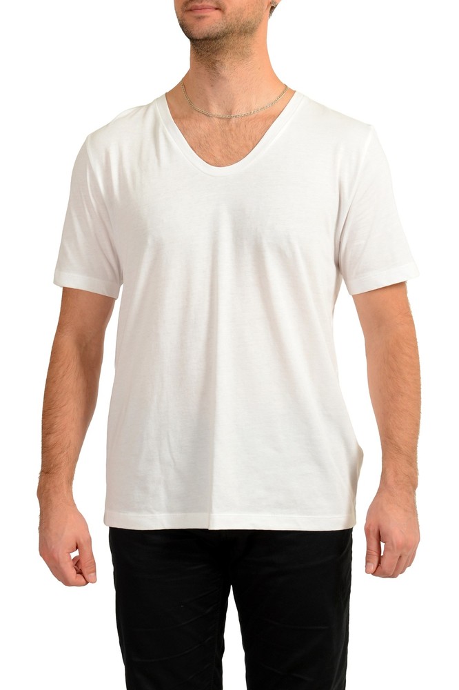 Hugo Boss Men’s “Dartin” White V-Neck T-Shirt US 2XL IT 56