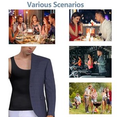 Men Compression Shirts Abdomen Gynecomastia Slimming Body Shaper Vest Tank Tops