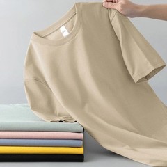 100% Pure Cotton Round Neck Short Sleeved T-shirt for Men and Women’s New Summer