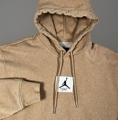 Jordan Flight Fleece Men’s Small Pullover Hoodie Hemp-Heather DQ7338-201-EUC