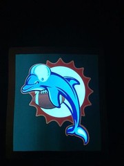 Dolphins Miami NFL Sound-Activated LIGHTS UP LED T-Shirt ALL SIZES Wireless