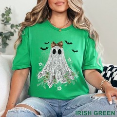 Halloween Lace Ghost Shirt, Cute Floral Ghost Shirt, Spooky Fall Floral, 203651