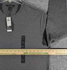 Banana Republic Men’s Large Luxe Touch Performance Tee Long Sleeve Charcoal NWT