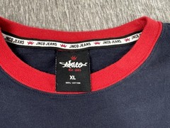 Vintage JNCO Jeans T-Shirt Mens XL Blue Red Apparel Grunge Skater Y2K Rap Tee