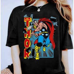 Marvel Classic The Mighty Thor Break Through Unisex Adult T-shirt