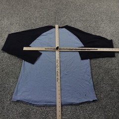 VTG Gap Shirt Mens L Blue Applique Raglan Long Sleeve Preppy Casual Athletic Y2K