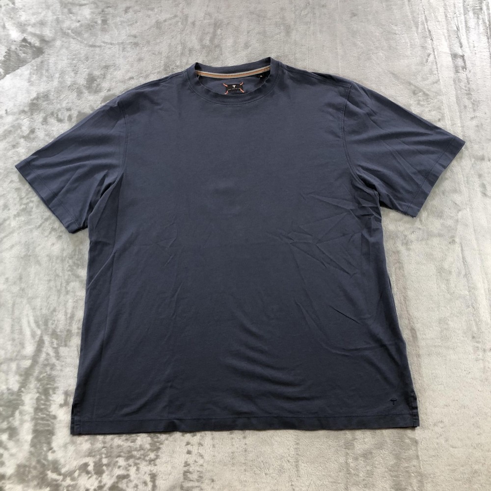 Left Coast Tee Shirt Mens XL Blue Pima Cotton Soft Crew Neck Solid Tee