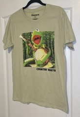 The Muppets KERMIT THE FROG Country Roots Banjo T-Shirt Size M NEW WITH TAG