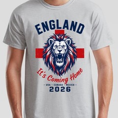 England White Unisex Football T Shirt 2026 Soccer Fan Mens Womens Tee